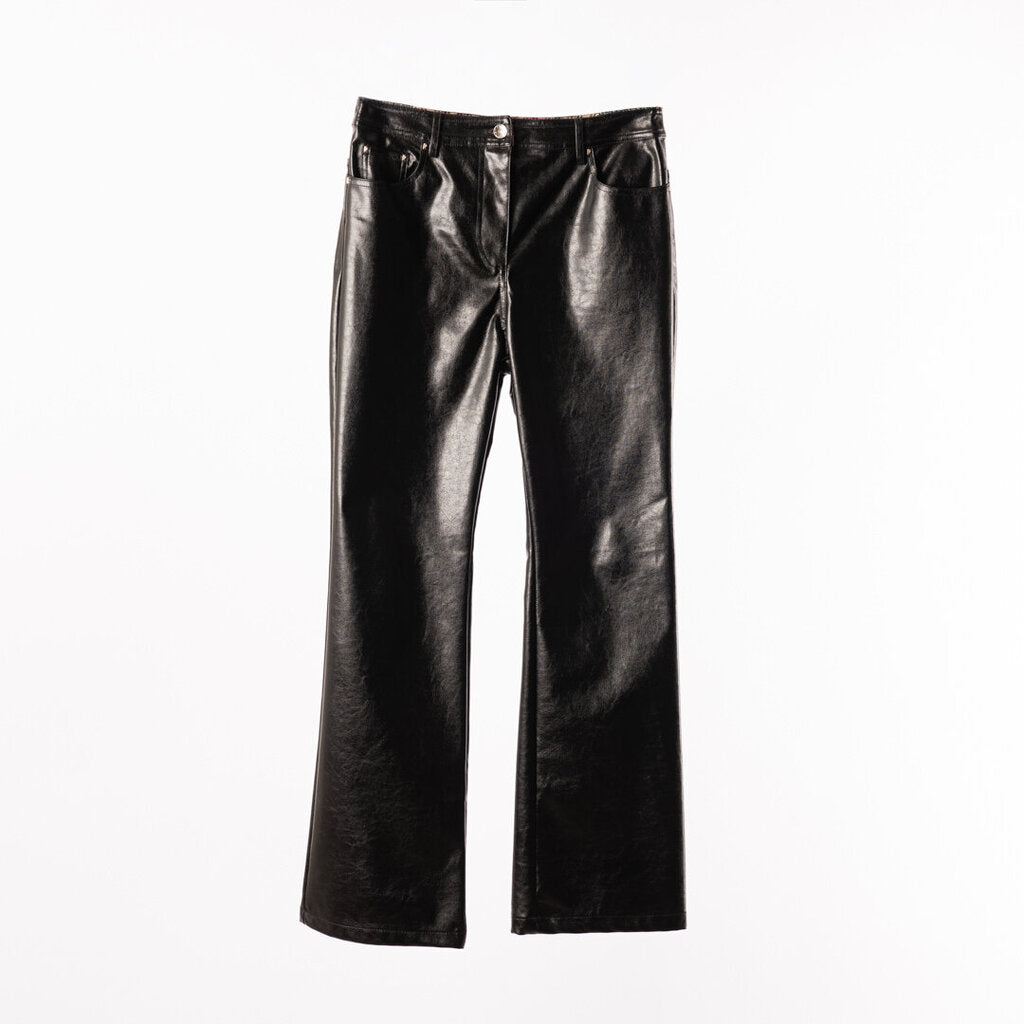 Paco Rabanne Black Faux Leather Pant