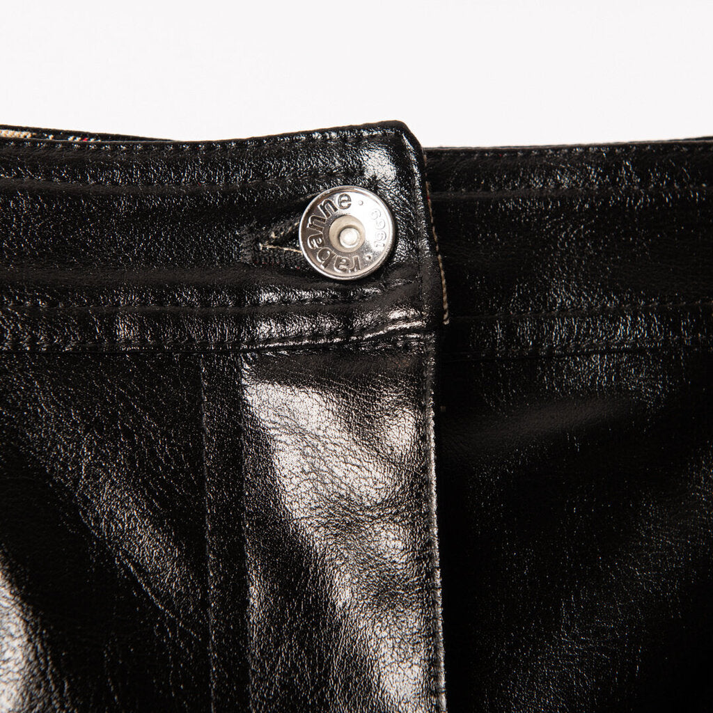 Paco Rabanne Black Faux Leather Pant
