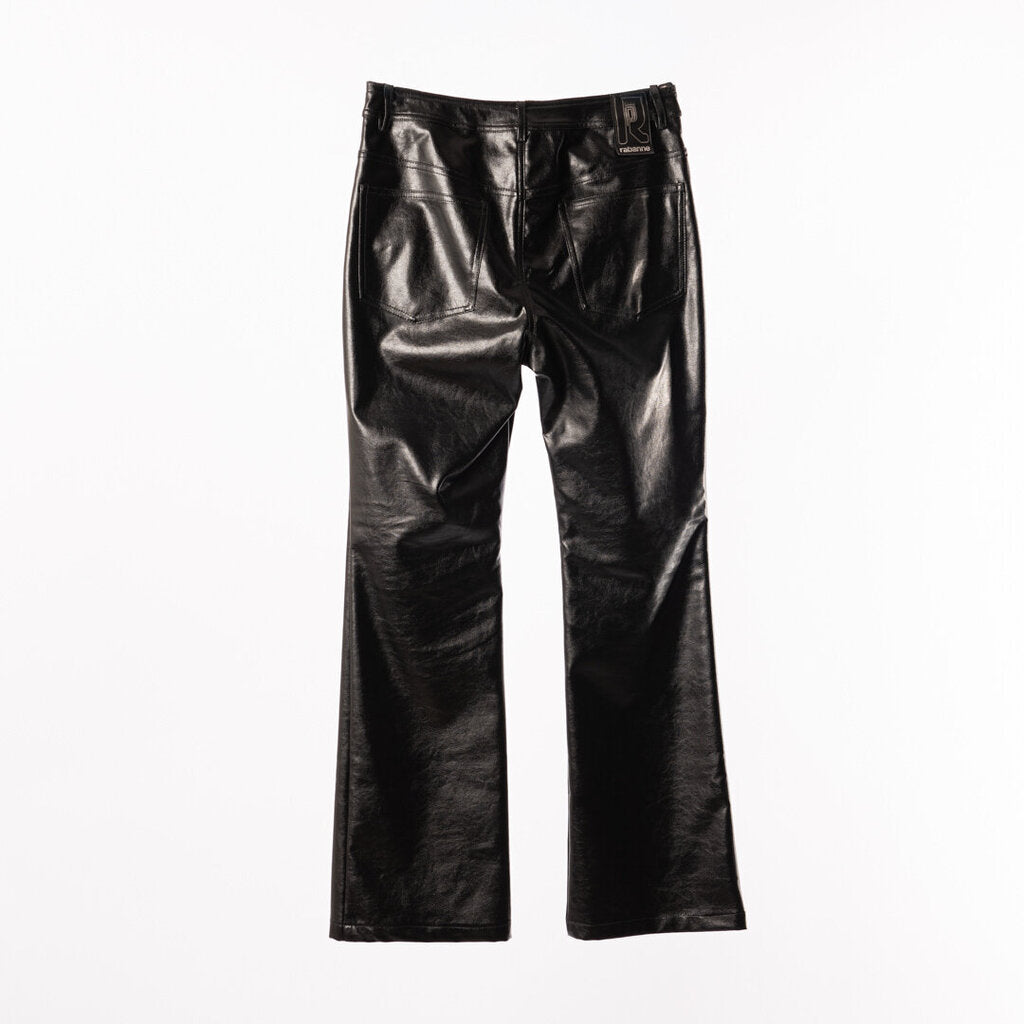 Paco Rabanne Black Faux Leather Pant