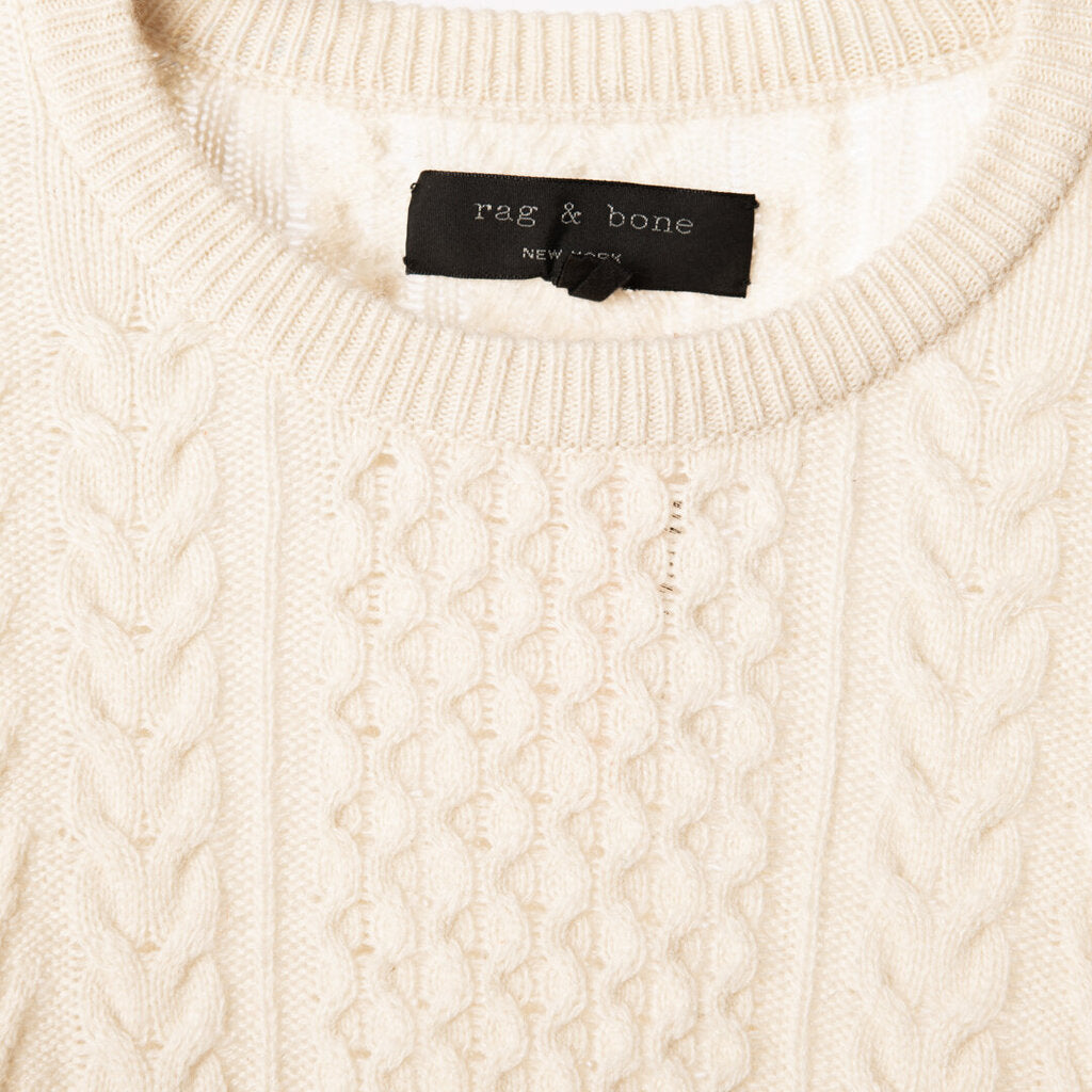 Rag & Bone Cream Cable Knit Sweater