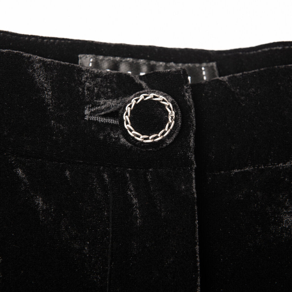 Chanel Black Viscose/Silk Velvet Pants