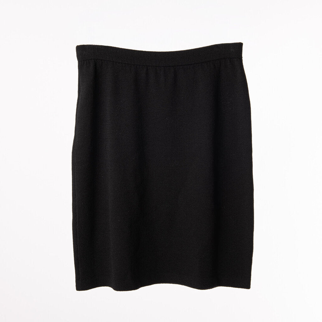 St. John Black Knit Pencil Skirt