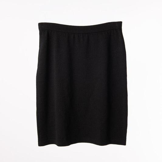 St. John Black Knit Pencil Skirt