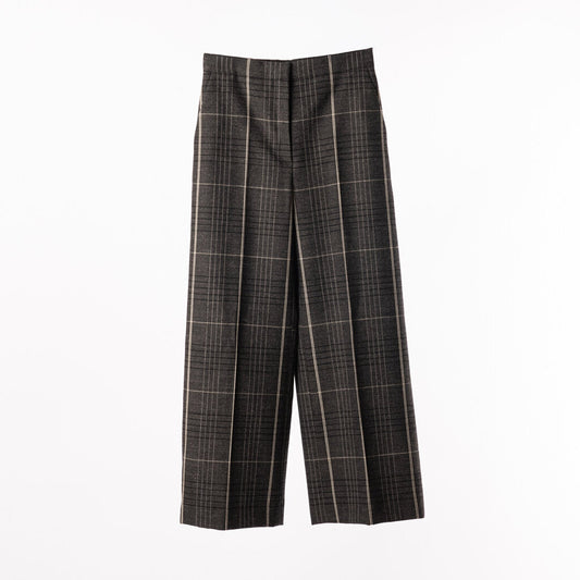 Dior Grey/White Check Wool Trousers