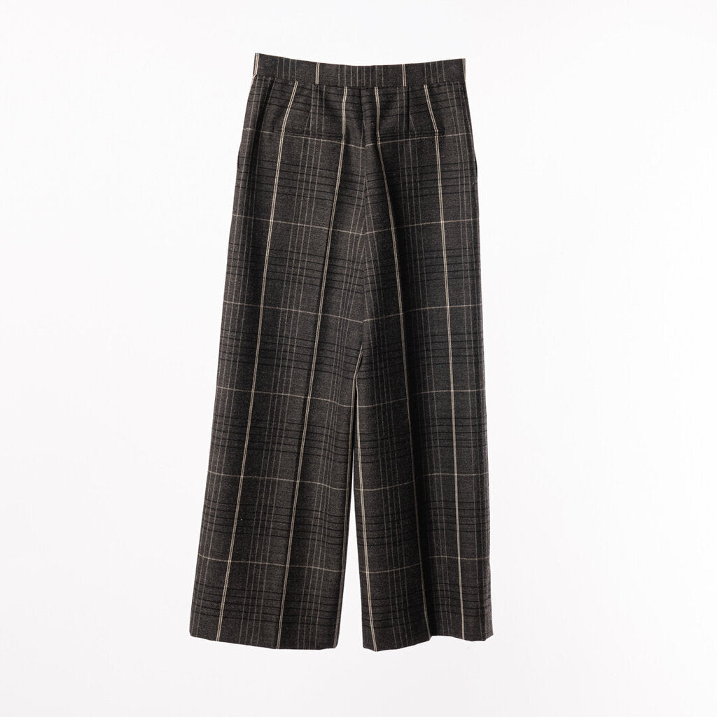Dior Grey/White Check Wool Trousers