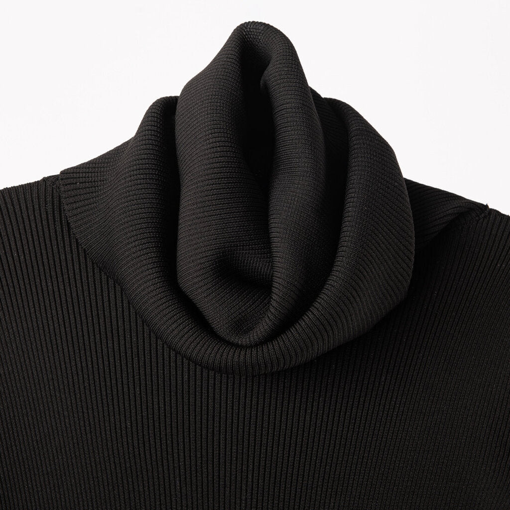 Celine Black Poly/Viscose Turtleneck Dress
