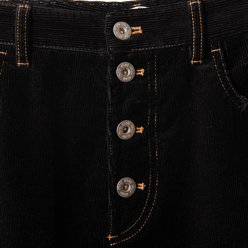 Miu Miu Black Corduroy Pant