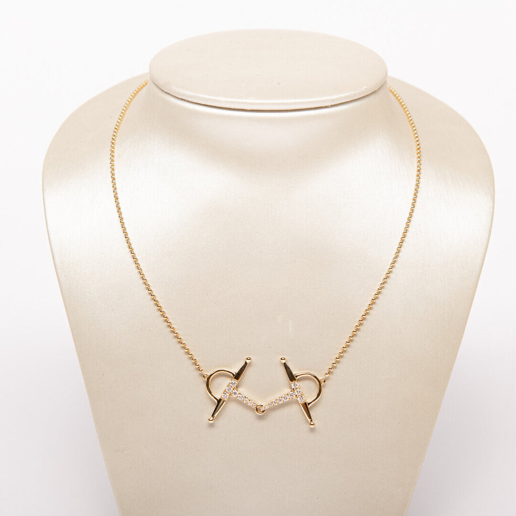Graziela Gems Gold 18k Solo Diamond Bit Necklace