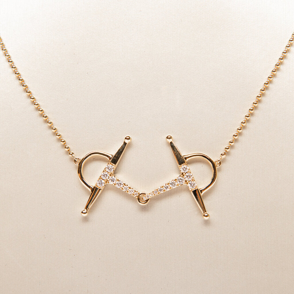 Graziela Gems Gold 18k Solo Diamond Bit Necklace