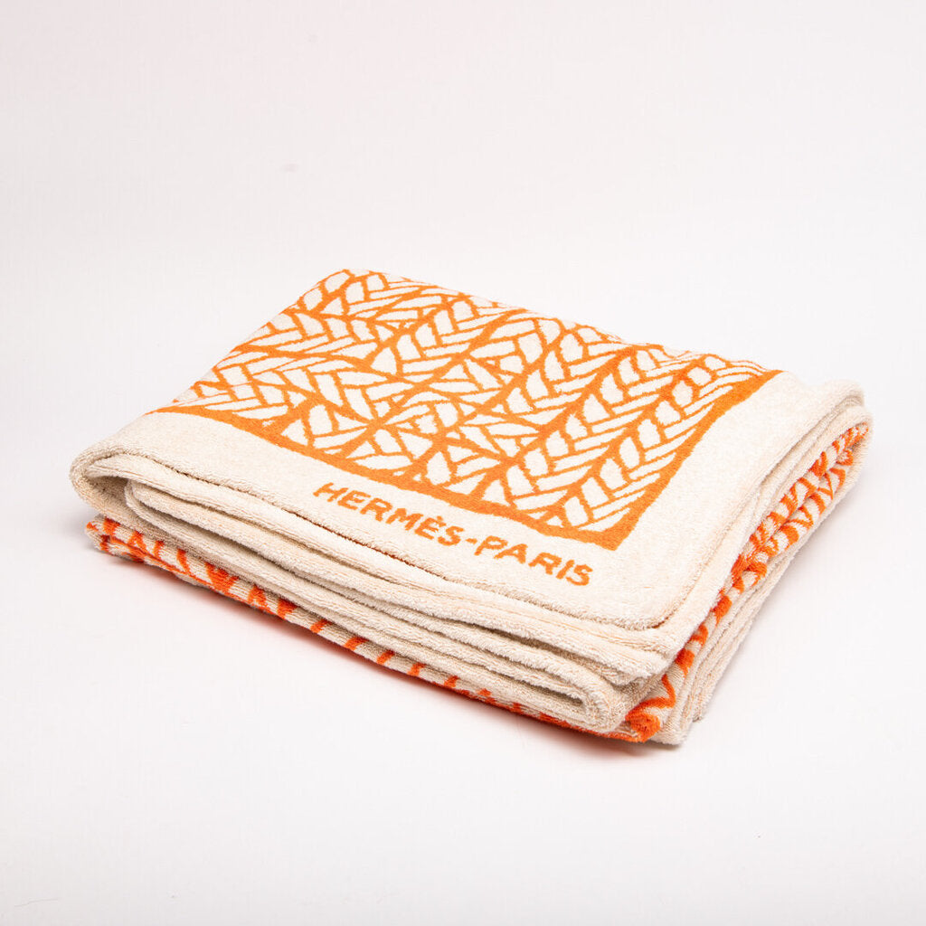 Hermes Theresa Orange Beach Towel