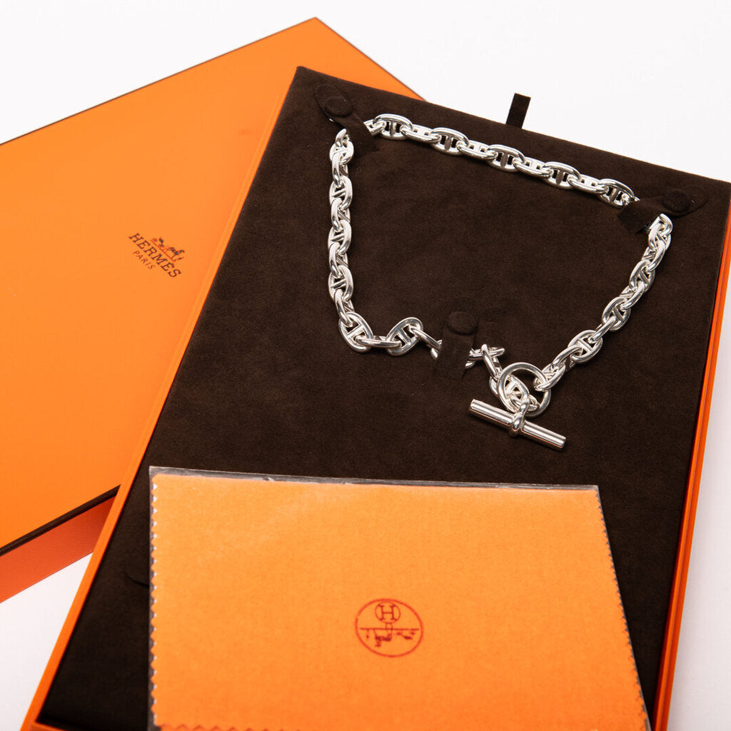 Hermes Silver Chaine d'ancre Necklace