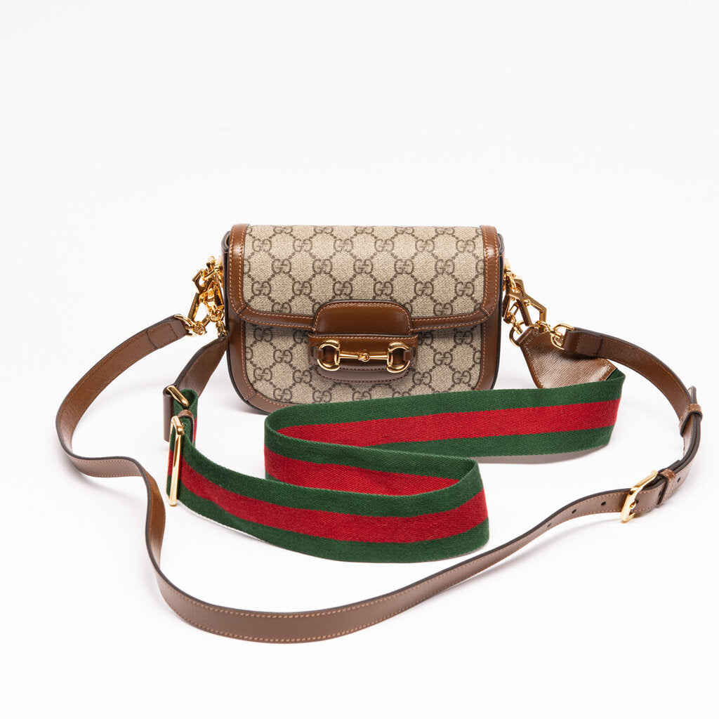 Gucci Coated Canvas 1955 Horsebit Crossbody