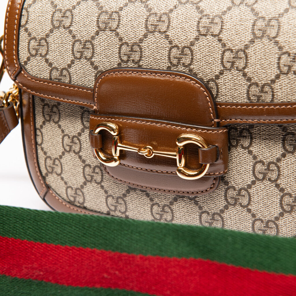 Gucci Coated Canvas 1955 Horsebit Crossbody