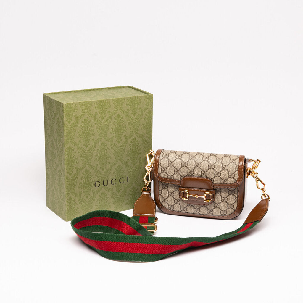 Gucci Coated Canvas 1955 Horsebit Crossbody