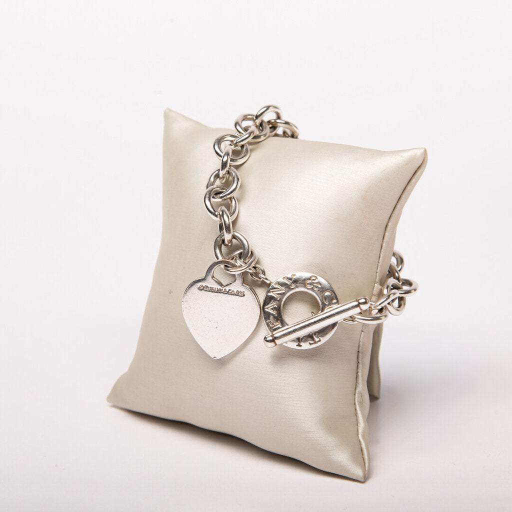 Tiffany & Co Sterling Silver Heart Toggle Bracelet