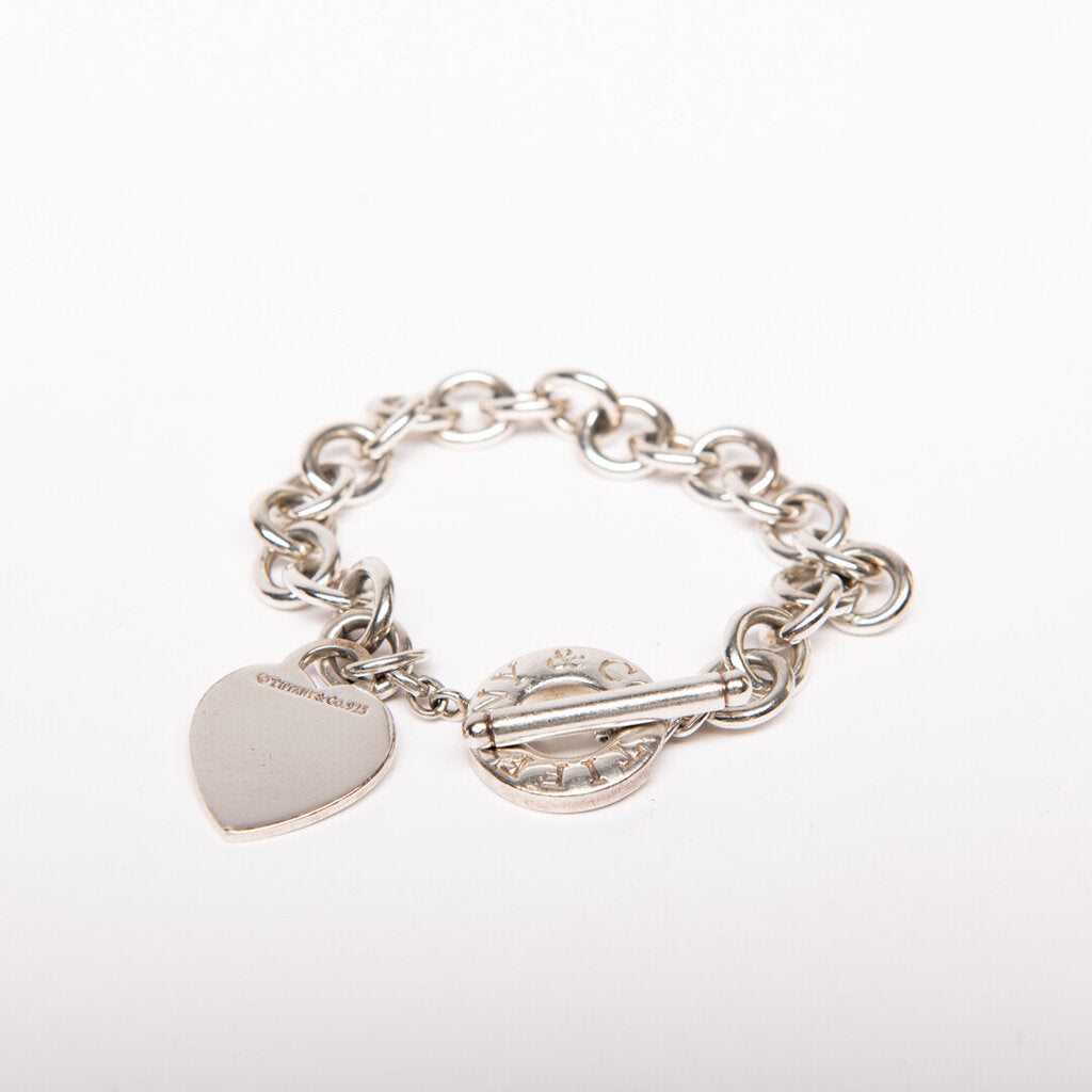 Tiffany & Co Sterling Silver Heart Toggle Bracelet