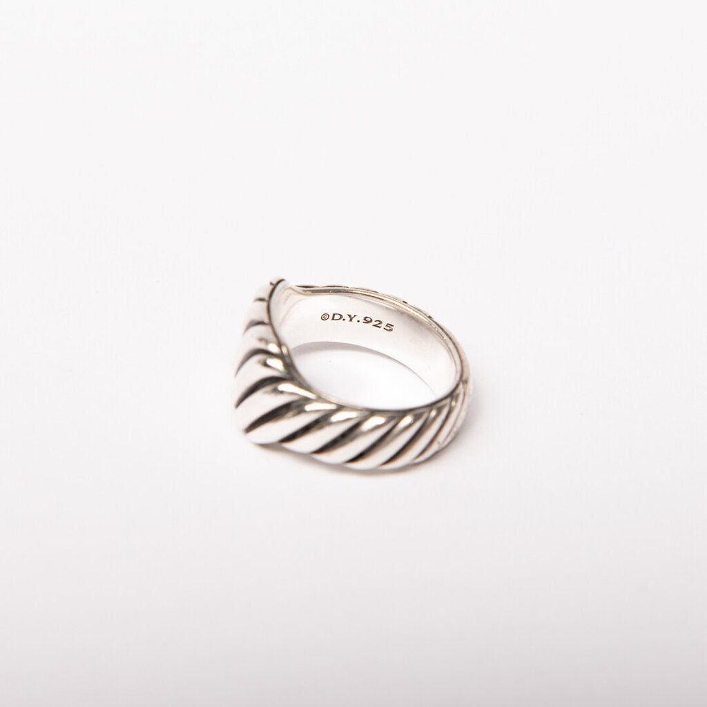 David Yurman Sterling Silver Tapered Cable Ring
