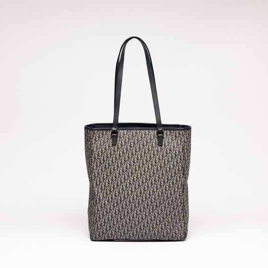 Dior Navy Trotter Canvas Tote
