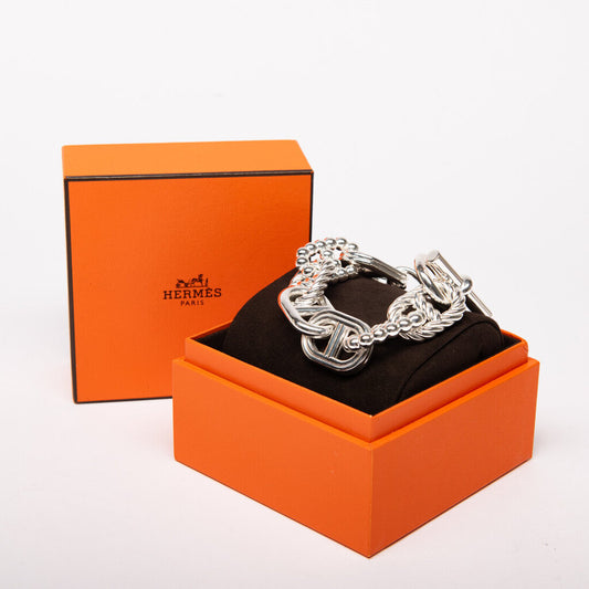 Hermes Chunky Silver Bracelet