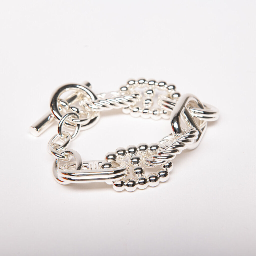 Hermes Chunky Silver Bracelet