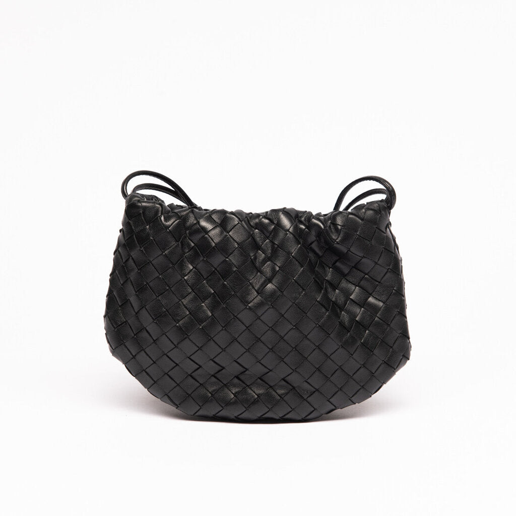 Bottega Veneta Black Intrecciato Mini Bulb Shoulder Bag