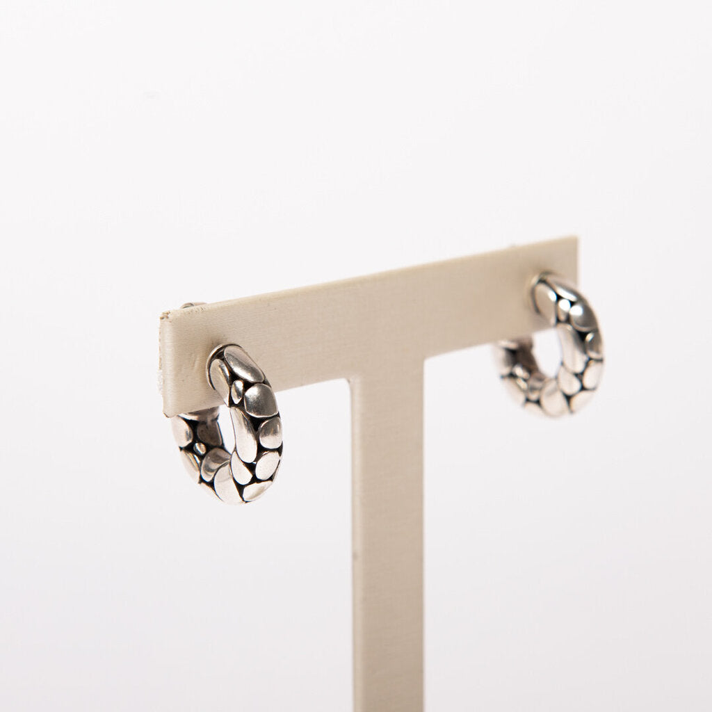 John Hardy Sterling Silver Bamboo Open Hoop Earrings
