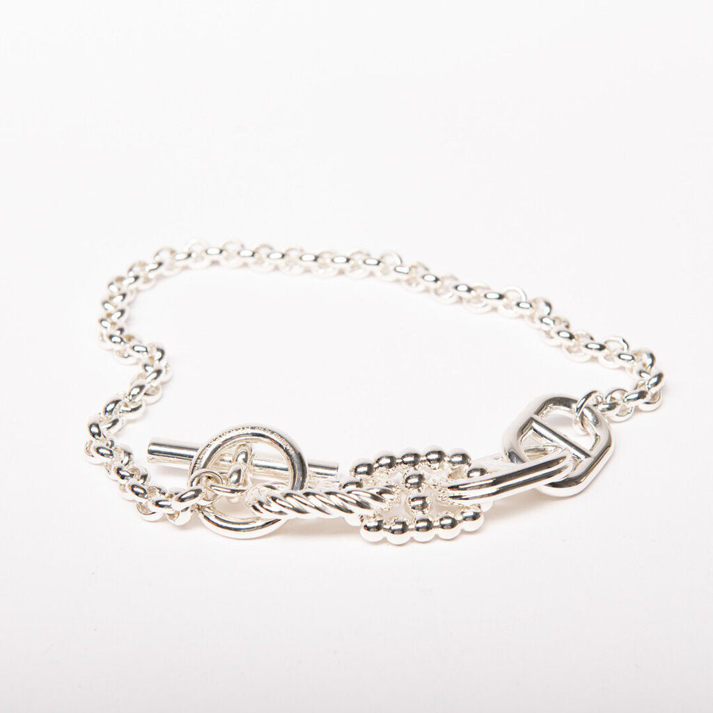 Hermes Chunky Necklace Silver