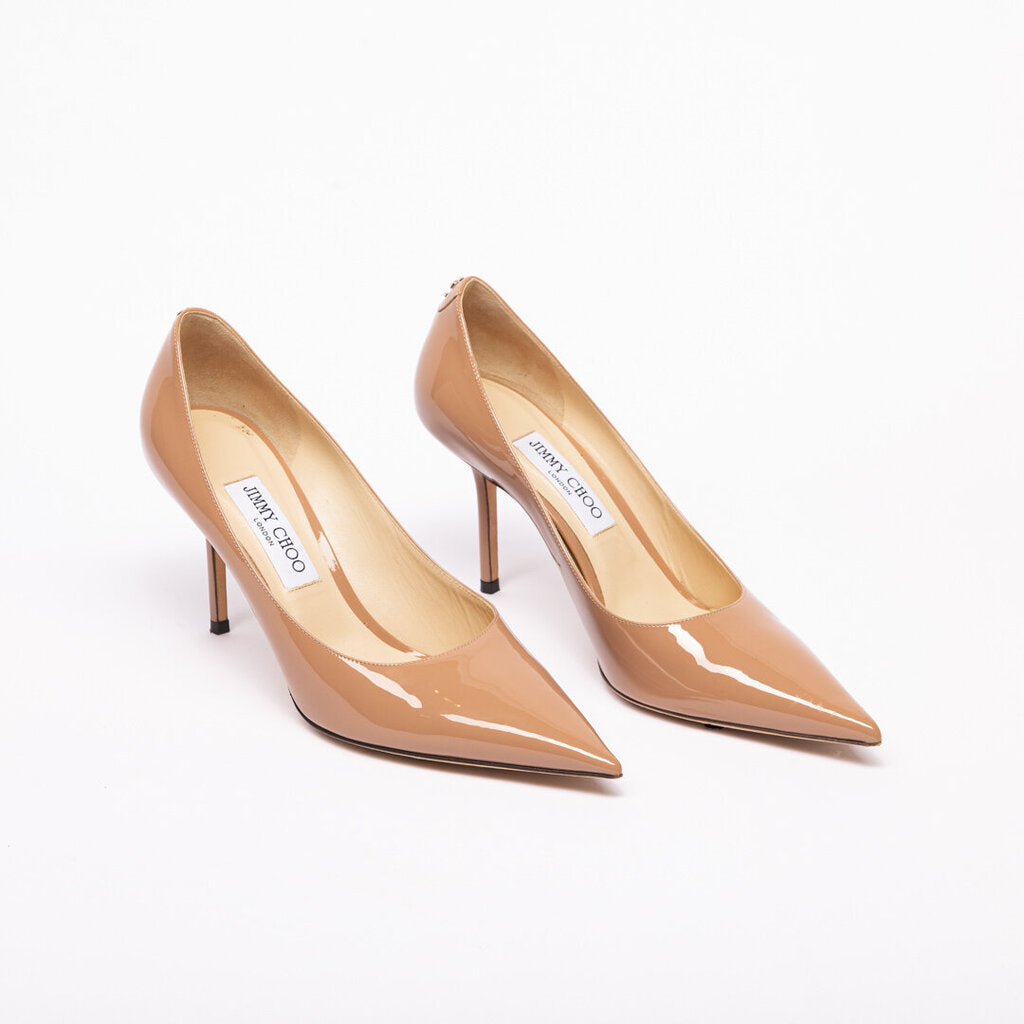 Jimmy Choo Nude Patent Leather Pump