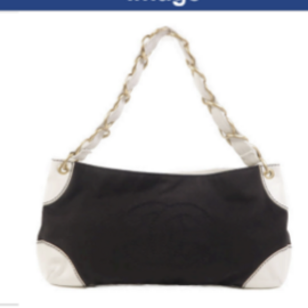 Black & White Canvas Shoulder Bag