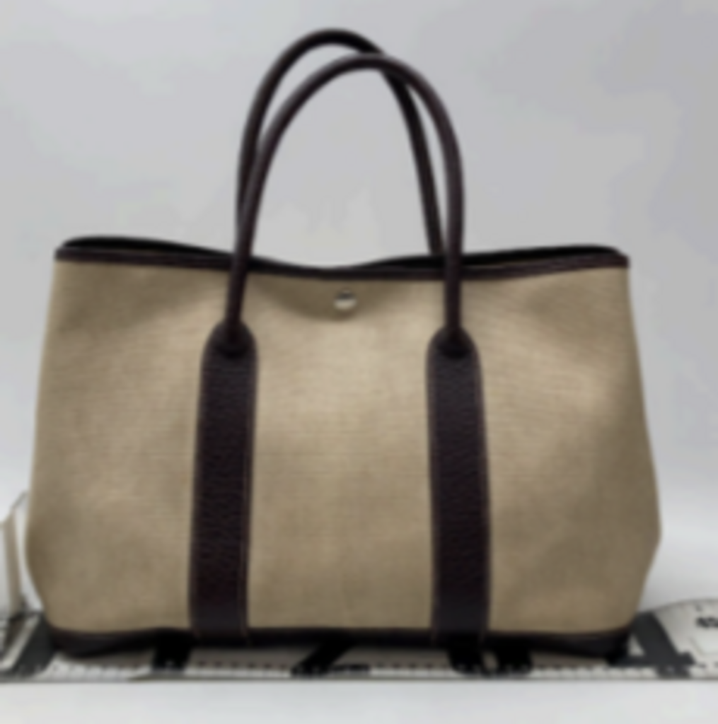 Tan & Black Canvas Garden Party Tote