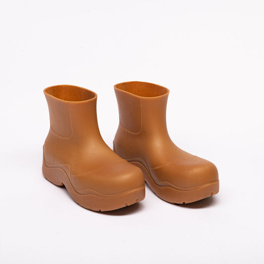 Bottega Veneta Carmel Brown Rubber Puddle Boots