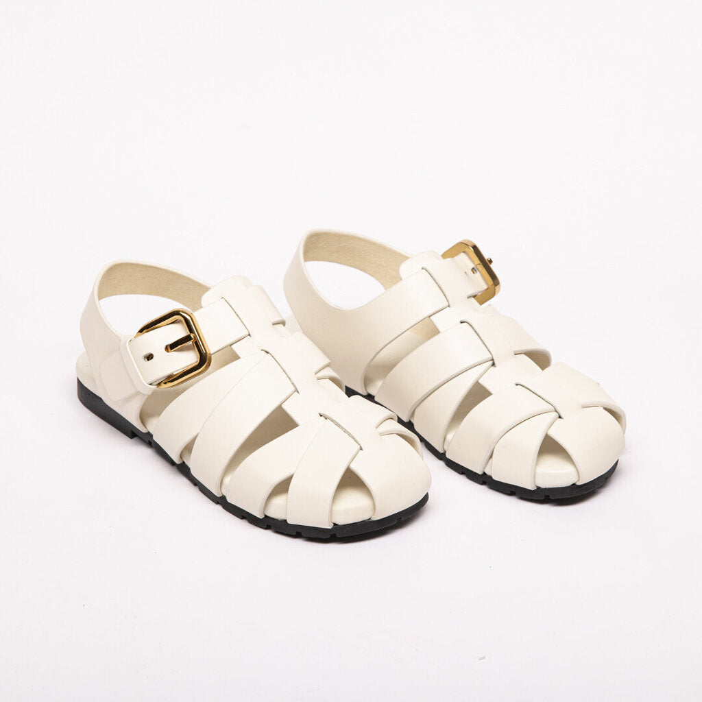 Bottega Veneta White Leather Sandal