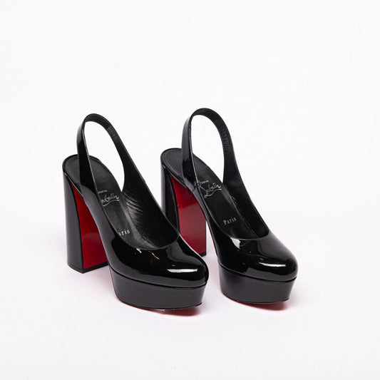 Christian Louboutin Black Patent Platform Heels