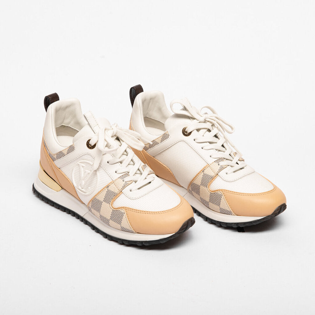 Louis Vuitton New Runaway Tan, White & Damier Sneakers