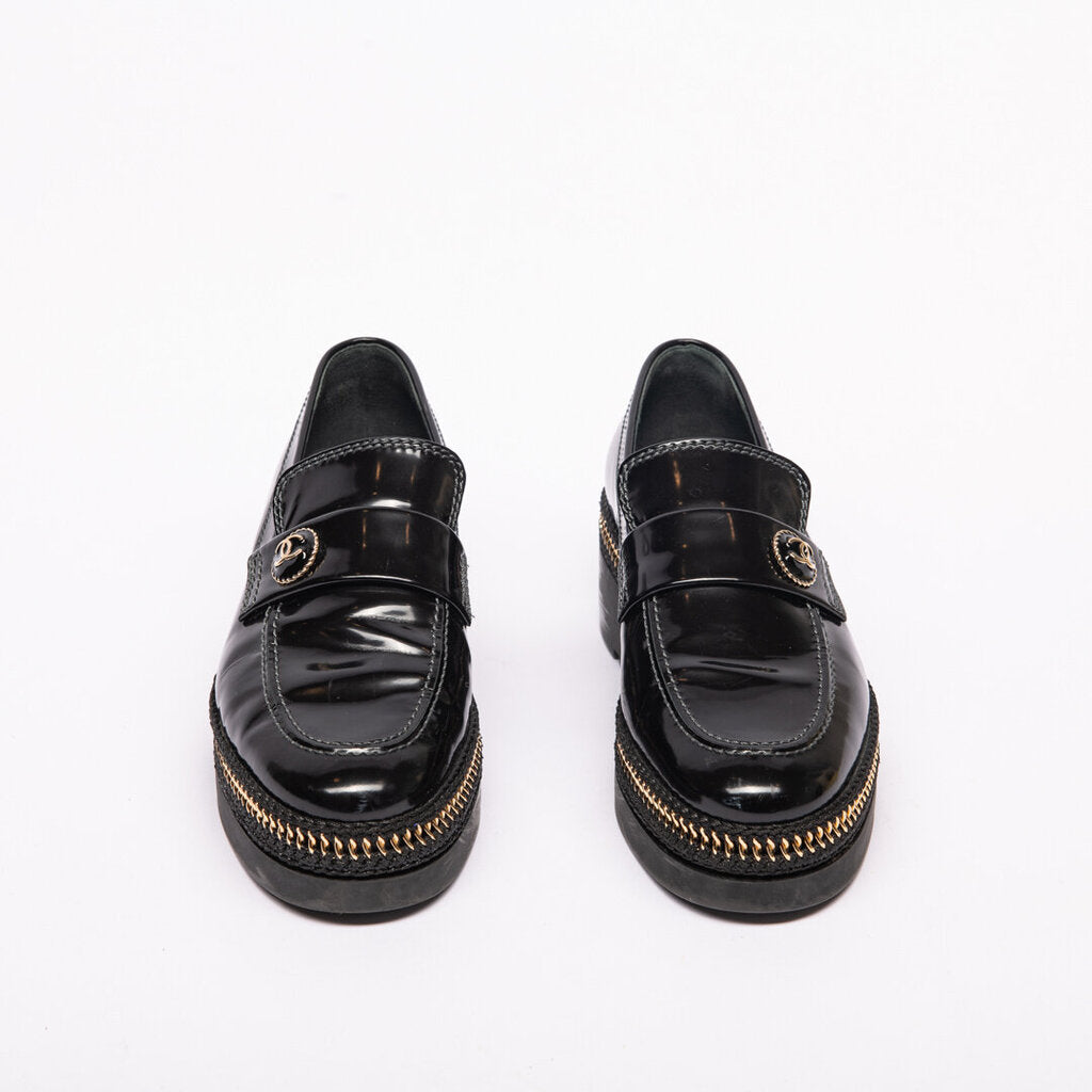 Black Patent Platform Loafers