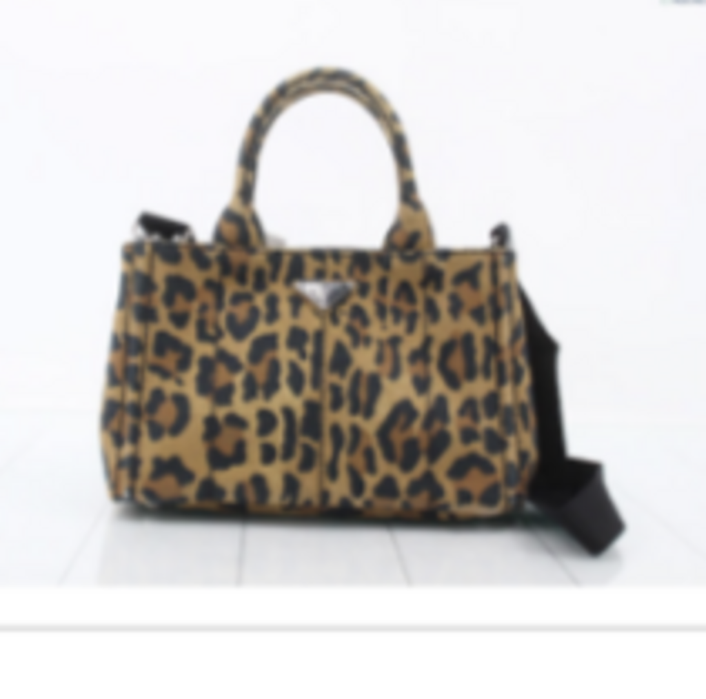 Leopard Print Canvas Canapa Tote