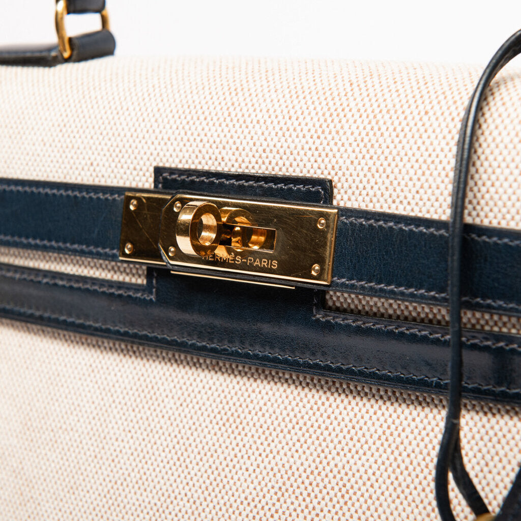 Hermes Navy & Toile Kelly 28 (1982)