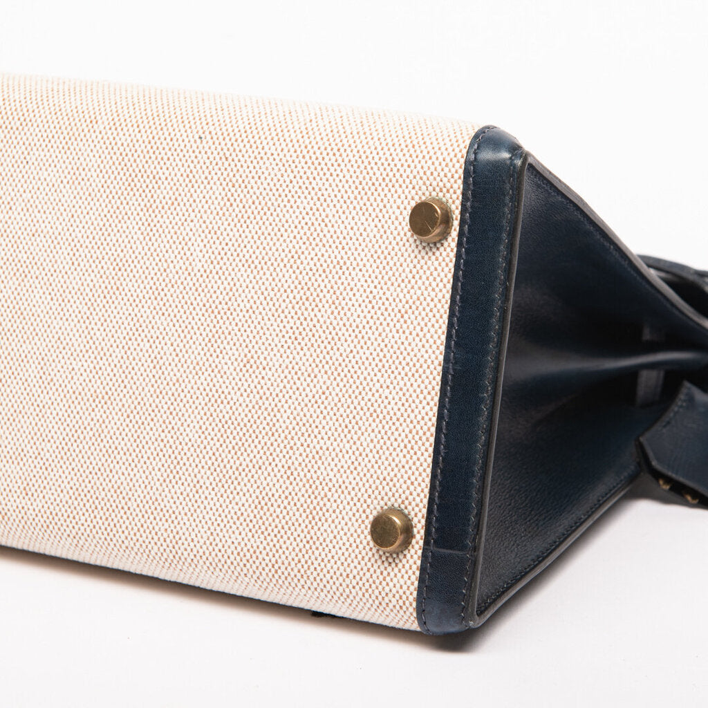 Hermes Navy & Toile Kelly 28 (1982)