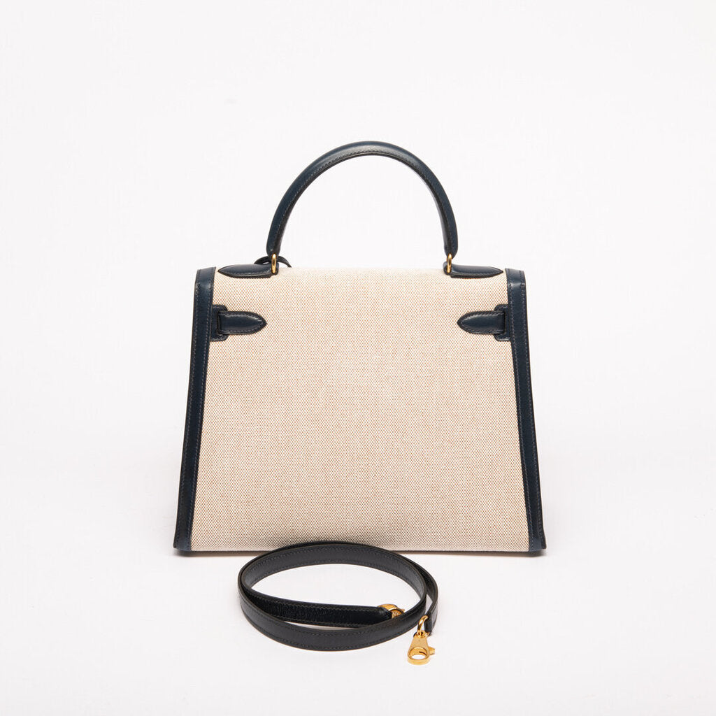 Hermes Navy & Toile Kelly 28 (1982)