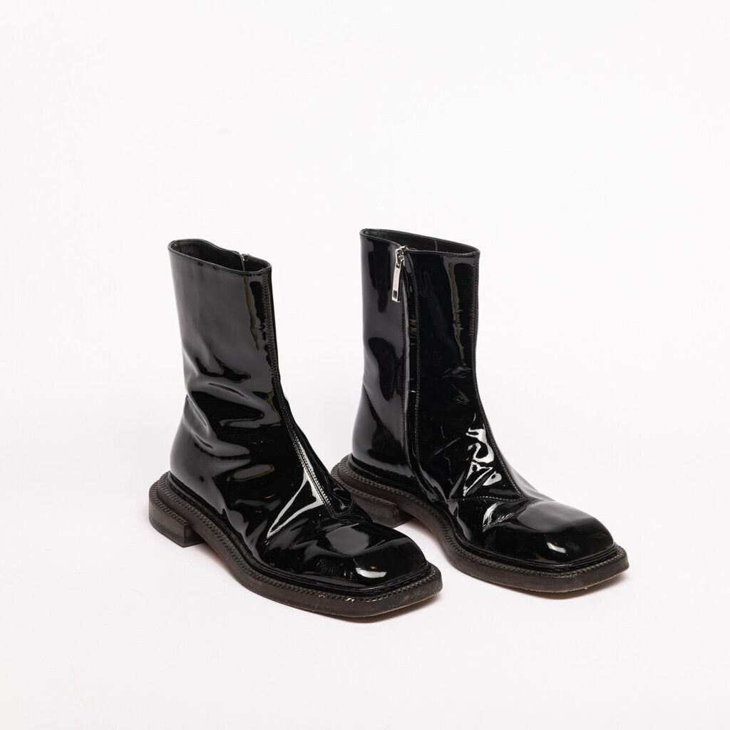 Black Patent Leather Boot
