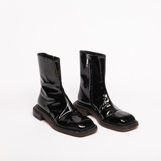 Black Patent Leather Boot