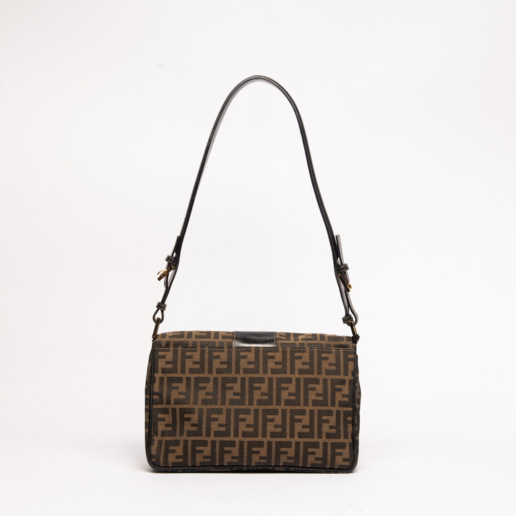 Fendi Brown Zucca Canvas Shoulder Bag