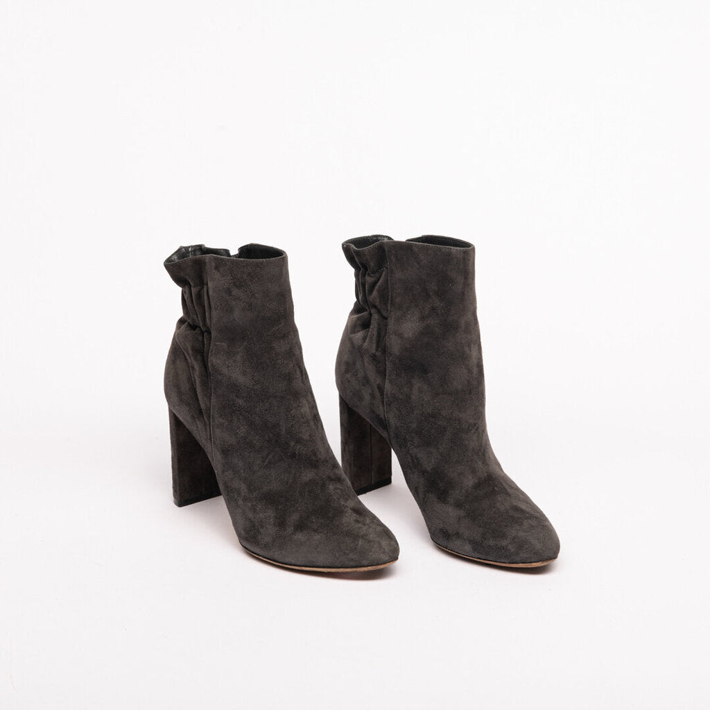 Christian Dior Grey Suede Heeled Booties