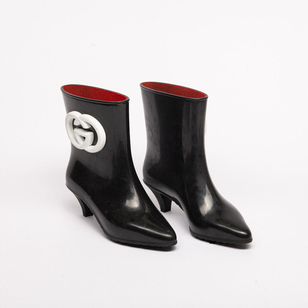 Gucci Black Rubber Boot