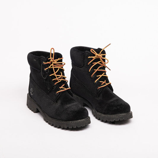 Timberland x Off-White Black Velvet Ankle Boot
