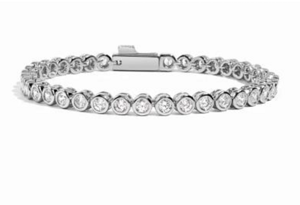 3MM ROUND BEZEL TENNIS BRACELET WG