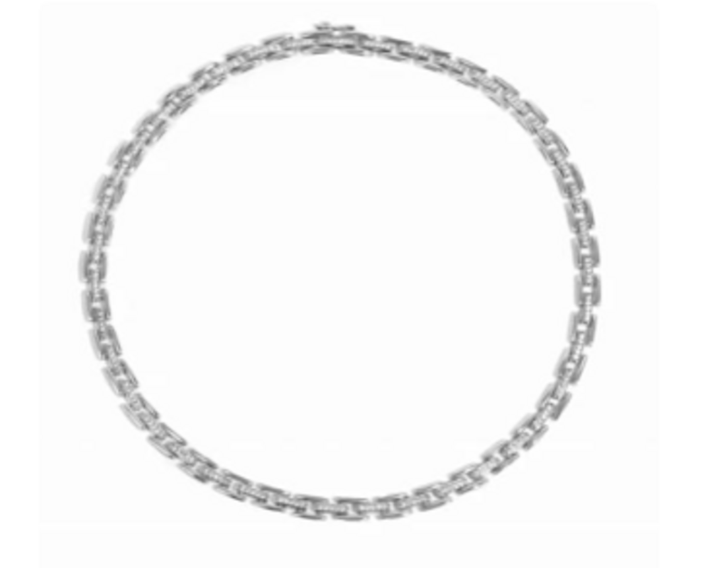 LINK COLLAR NECKLACE WG 16'
