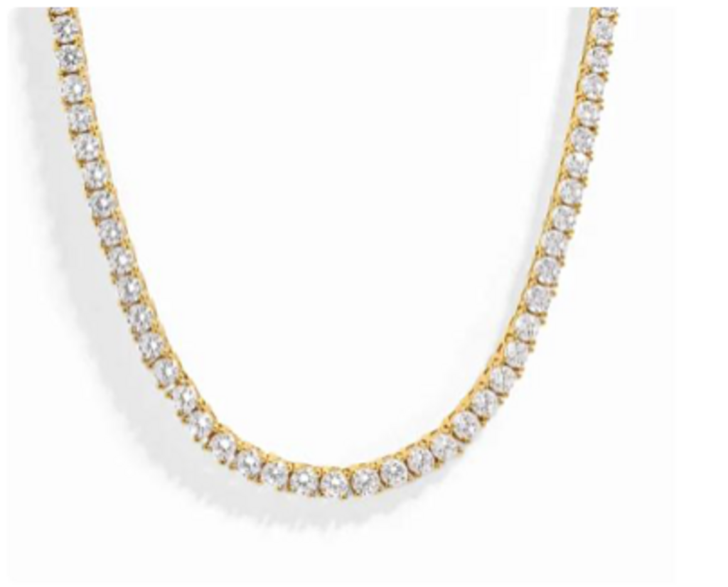 3MM DIAMOND TENNIS NECKLACE YG 16'