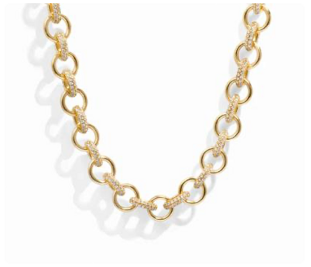 STATEMENT PAVÉ NECKLACE YG 16'