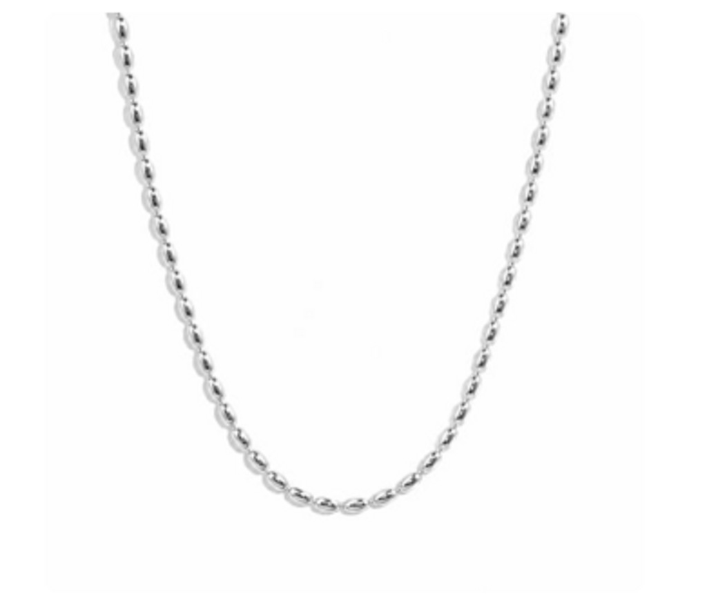 RICE BEAD NECKLACE WG 16'